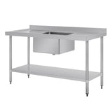 Vogue Single Bowl Sink Double Drainer - 1500mm x 700mm (90mm Drain) HC918