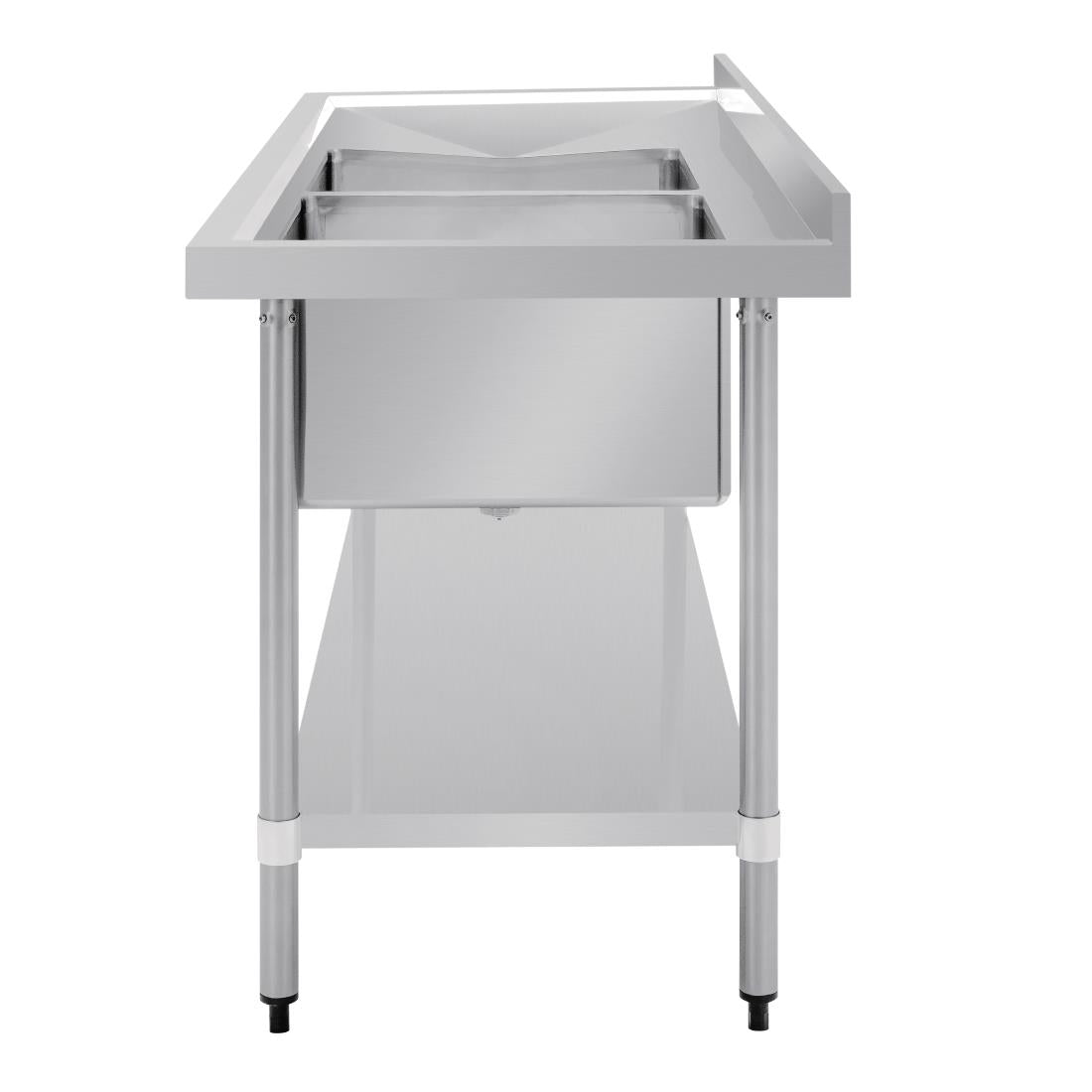 Vogue Double Bowl Sink L/H Drainer - 1800mm x 700mm (90mm Drain) HC920