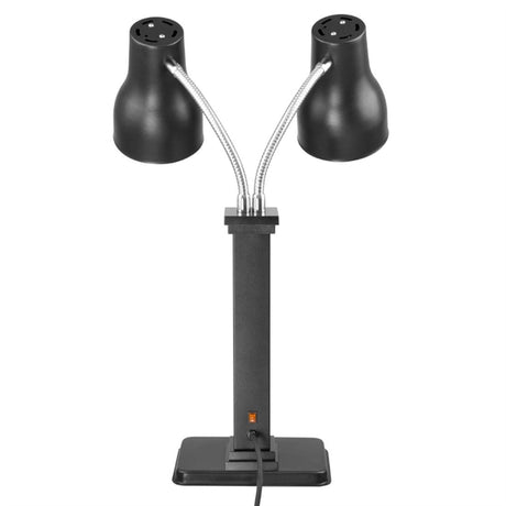 Apuro Carving Station Double Heating Lamp Matt Black - 500watt JA868-A