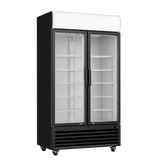 Thermaster Colourbond Upright Beverage Fridge 2 Doors Black - LG-1000BP