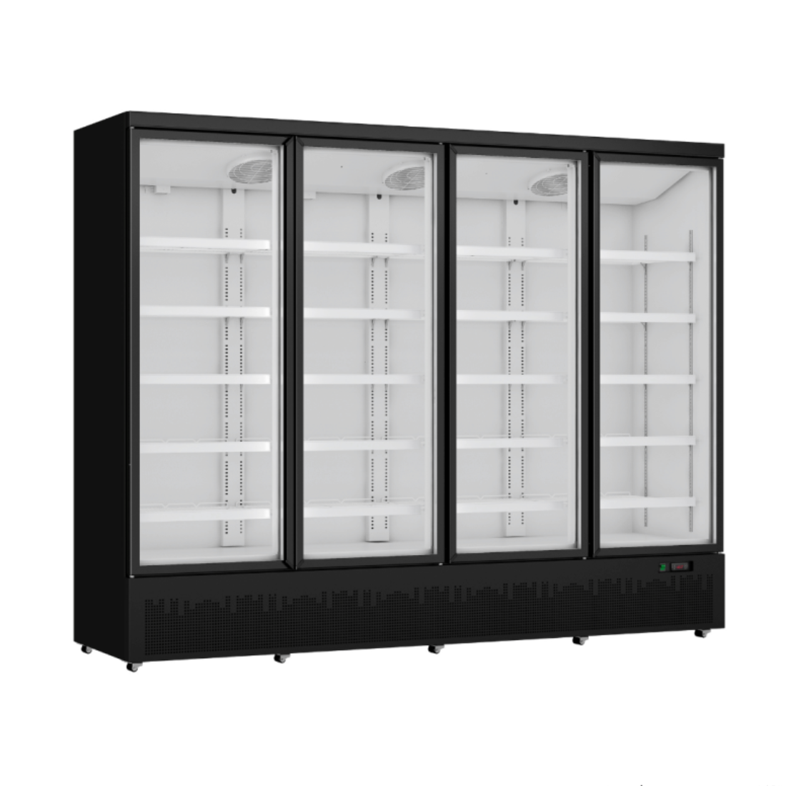 Thermaster 4 Door Glass Door Supermarket Freezer 1938L Black LG-2500BGBMF - Whisk Hospitality - LG-2500BGBMF