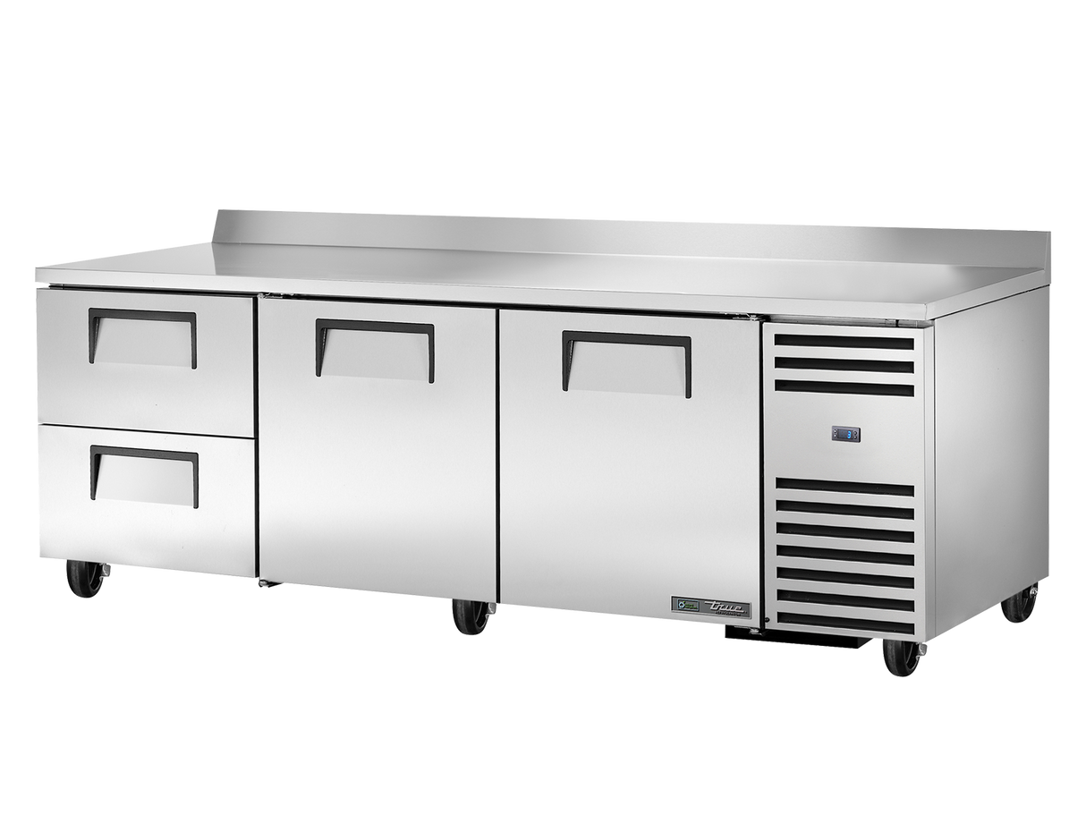 True Refrigeration Deep Worktop Counter Refrigerator 2 Drawers + 2 Solid Swing Doors - TWT-93D-2-HC