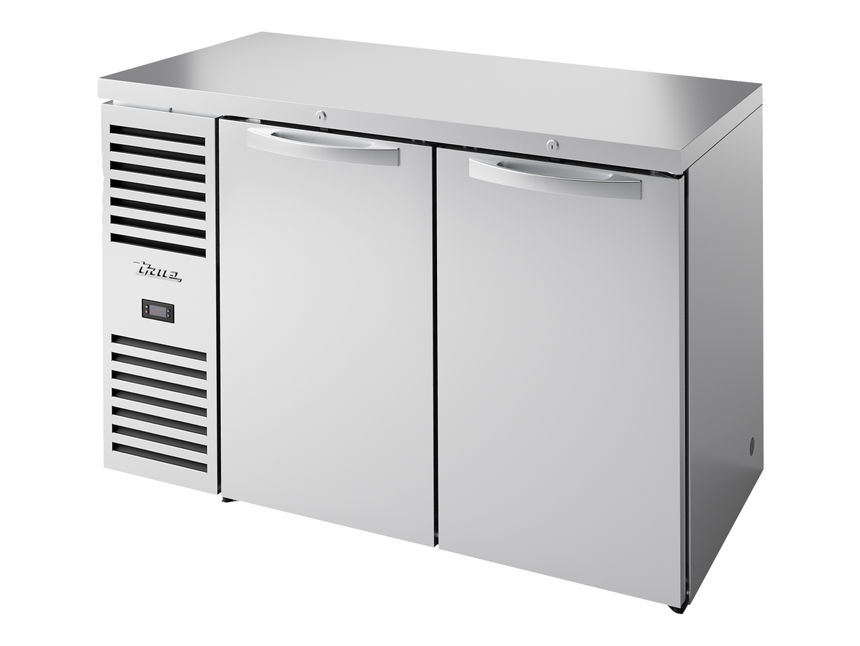 True Refrigeration Bar Refrigerator Stainless Steel Ext 2 Solid Swing Doors - TBR52-RISZ1-L-S-SS-2