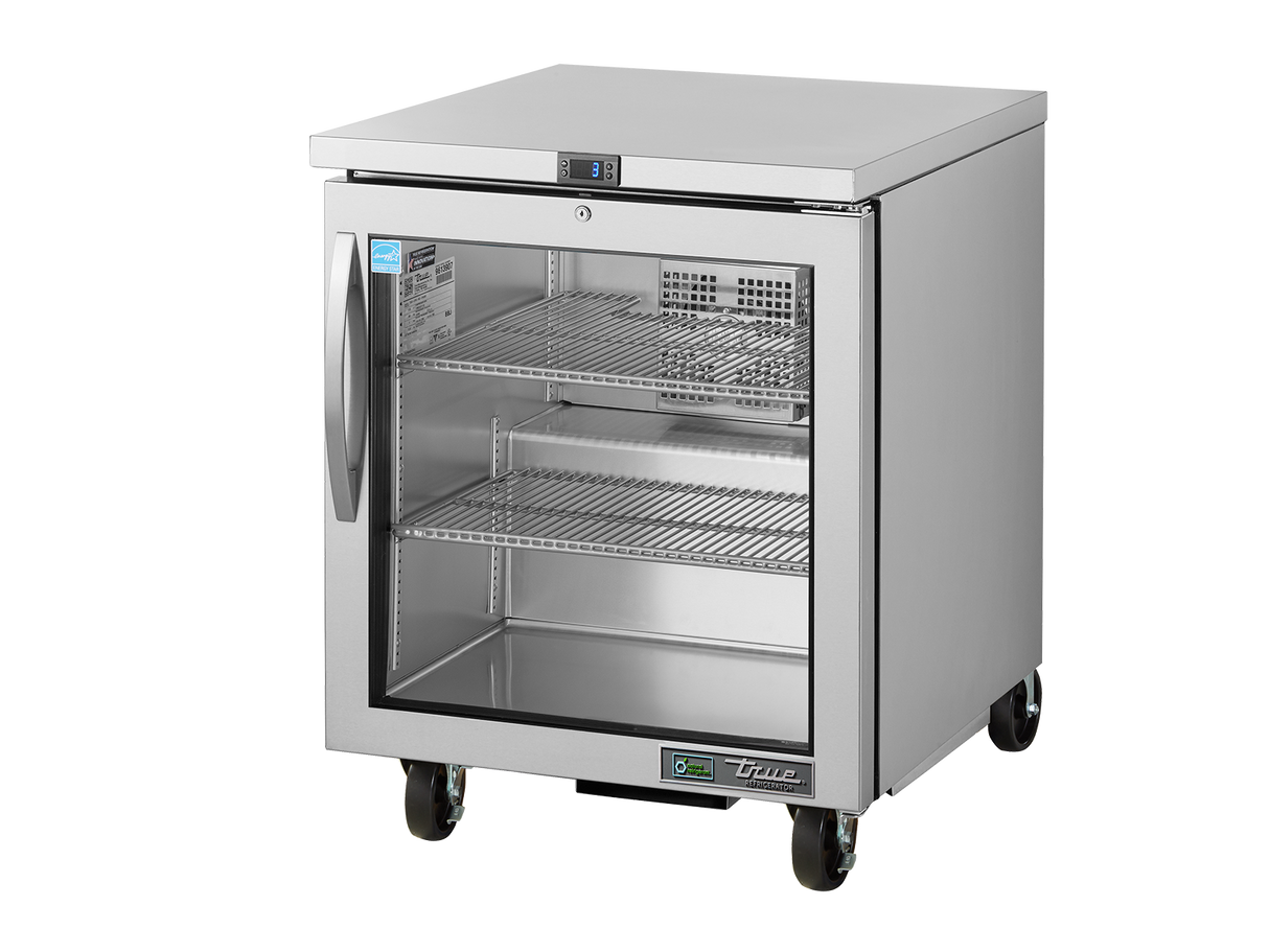True Refrigeration Undercounter Foodservice Refrigerator, 1 Glass Swing Door-TUC-27G-HC-FGD01