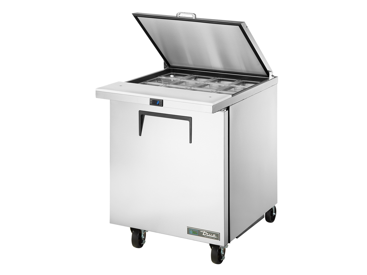 True Refrigeration Prep Table 12x 1/6 Top Pans 1 Solid Swing Door Removable lids - TSSU-27-12M-C-HC FLID