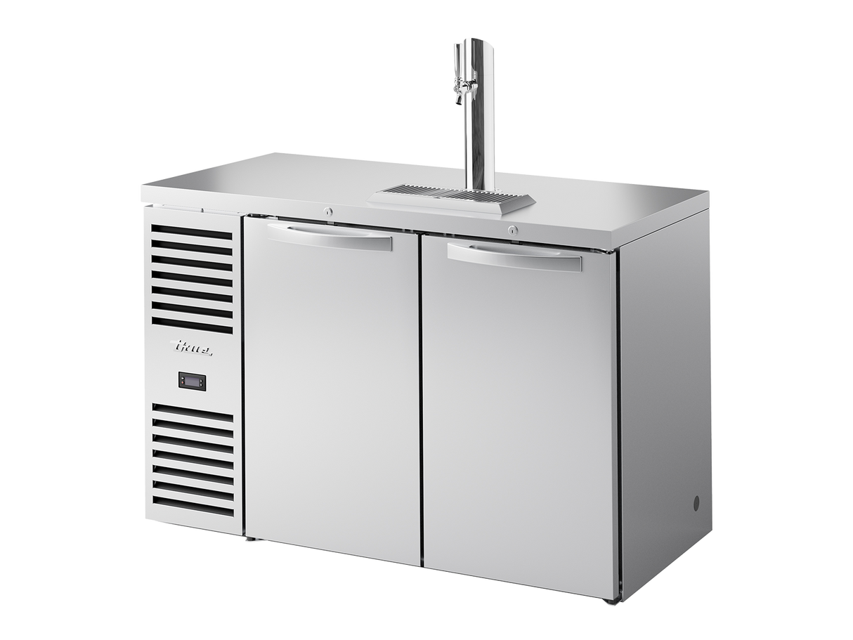 True Refrigeration Keg Chiller / Dispenser Stainless Steel Ext 2 Solid Swing Doors - TDR52-RISZ1-L-S-SS-2