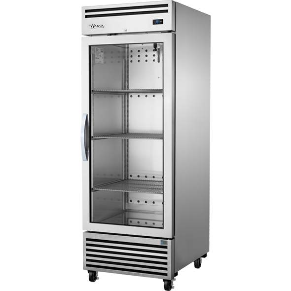 True Refrigeration 2/1 GN Upright Reach-In Food Service Refigerator 1 Glass Swing Glass Door - TGN-1R-1G