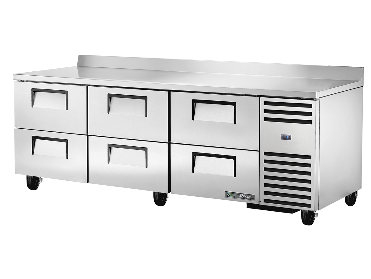 True Refrigeration Deep Worktop Counter Refrigerator 6 Drawers - TWT-93D-6-HC