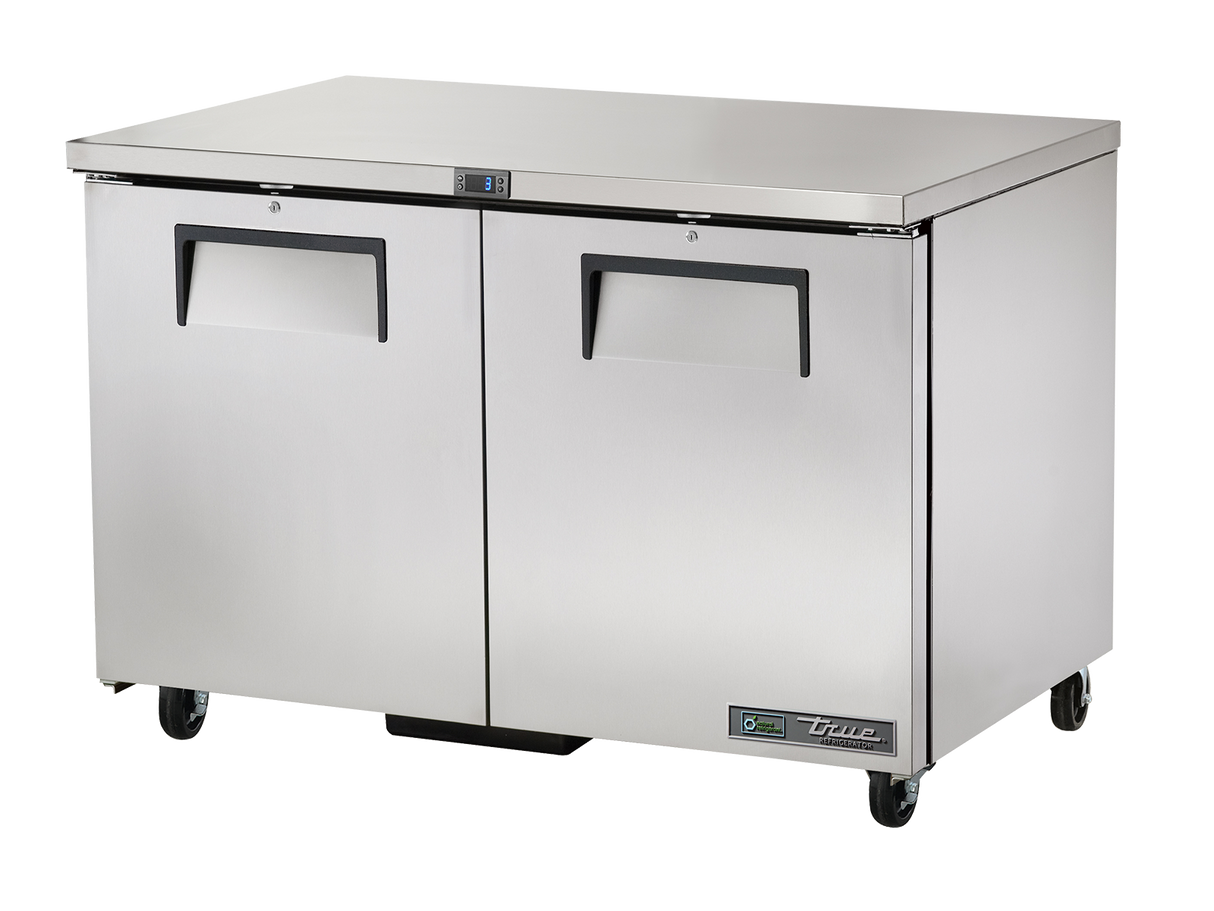 True Refrigeration Undercounter Foodservice Refrigerator, 2 Solid Swing Doors-TUC-48-HC