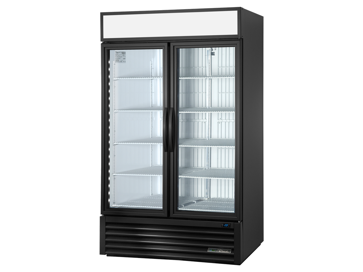 True Refrigeration Upright Retail Merchandiser Freezer 2 Full Glass Swing Doors  - GDM-43F-HC-TSL01