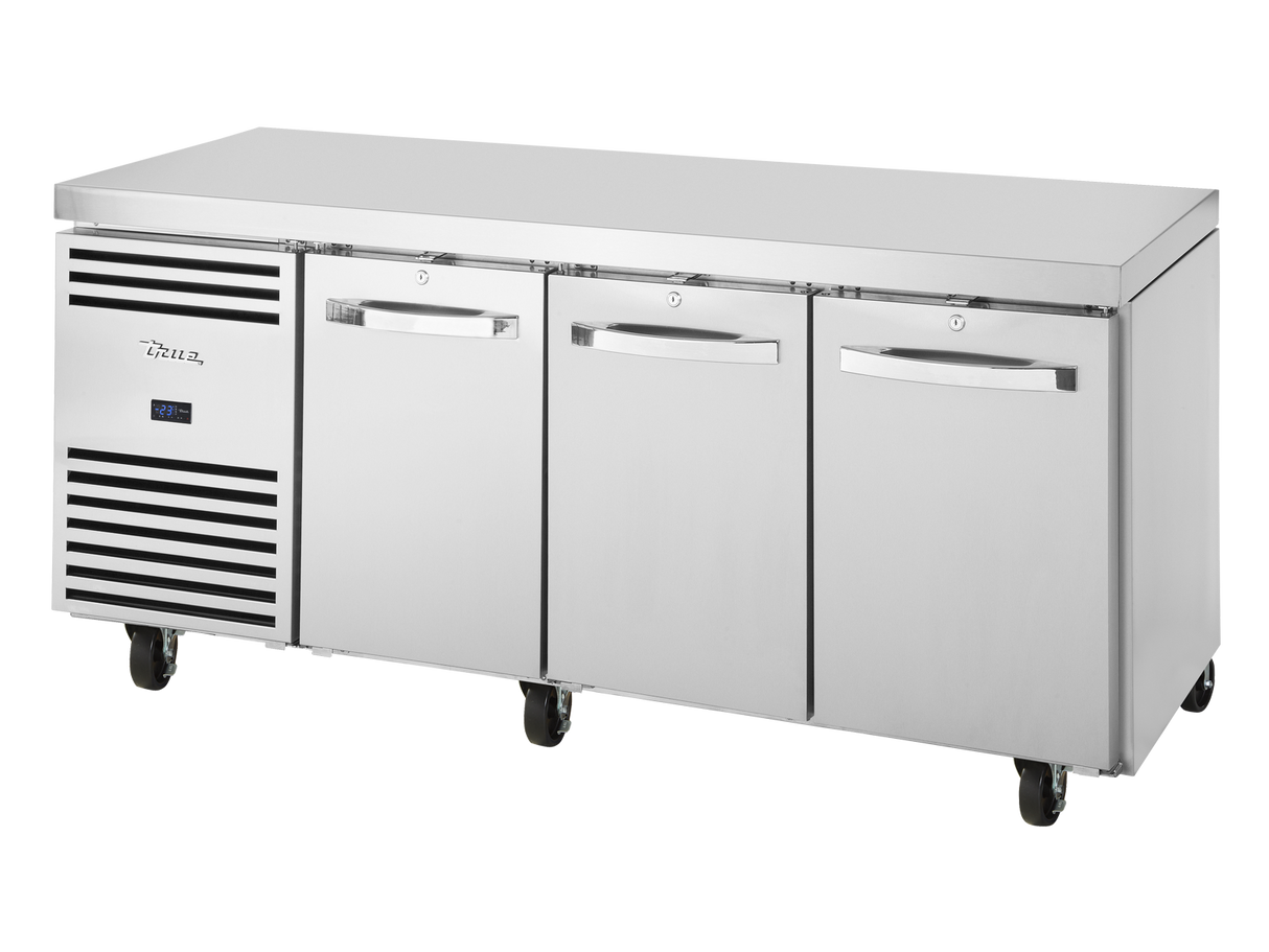 True Refrigeration 1/1 GN Counter Freezer 3 Section - TCF1/3-CL-SS-DL-DR-DR
