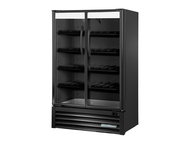 True Refrigeration Visual Retail Merchandiser Refrigerator 2 Glass Swing Doors Reduced Height - TVM-36SL-HC-VM03