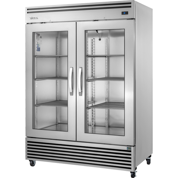 True Refrigeration 2/1 GN Upright Reach-In Food Service Refigerator 2 Glass Swing Glass Doors - TGN-2R-2G
