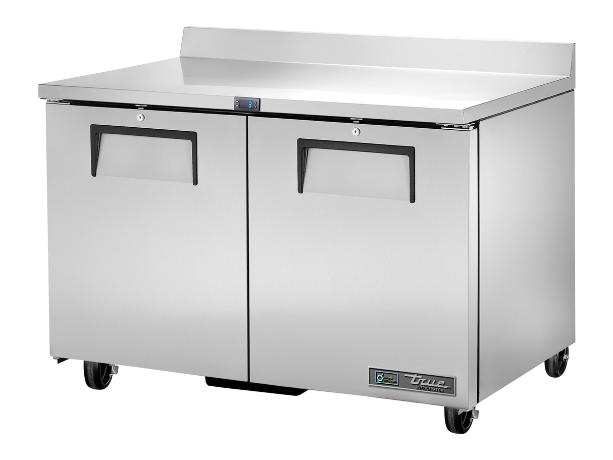 True Refrigeration Worktop Counter Refrigerator 2 Solid Swing Doors - TWT-48-HC