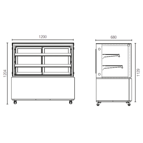 Exquisite Three Tiers Cake Display Refrigerators - CDR212 - Whisk Hospitality - CDR212
