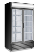 Atosa DOUBLE GLASS DOOR MOUNTED FRIDGE P1000WB-A