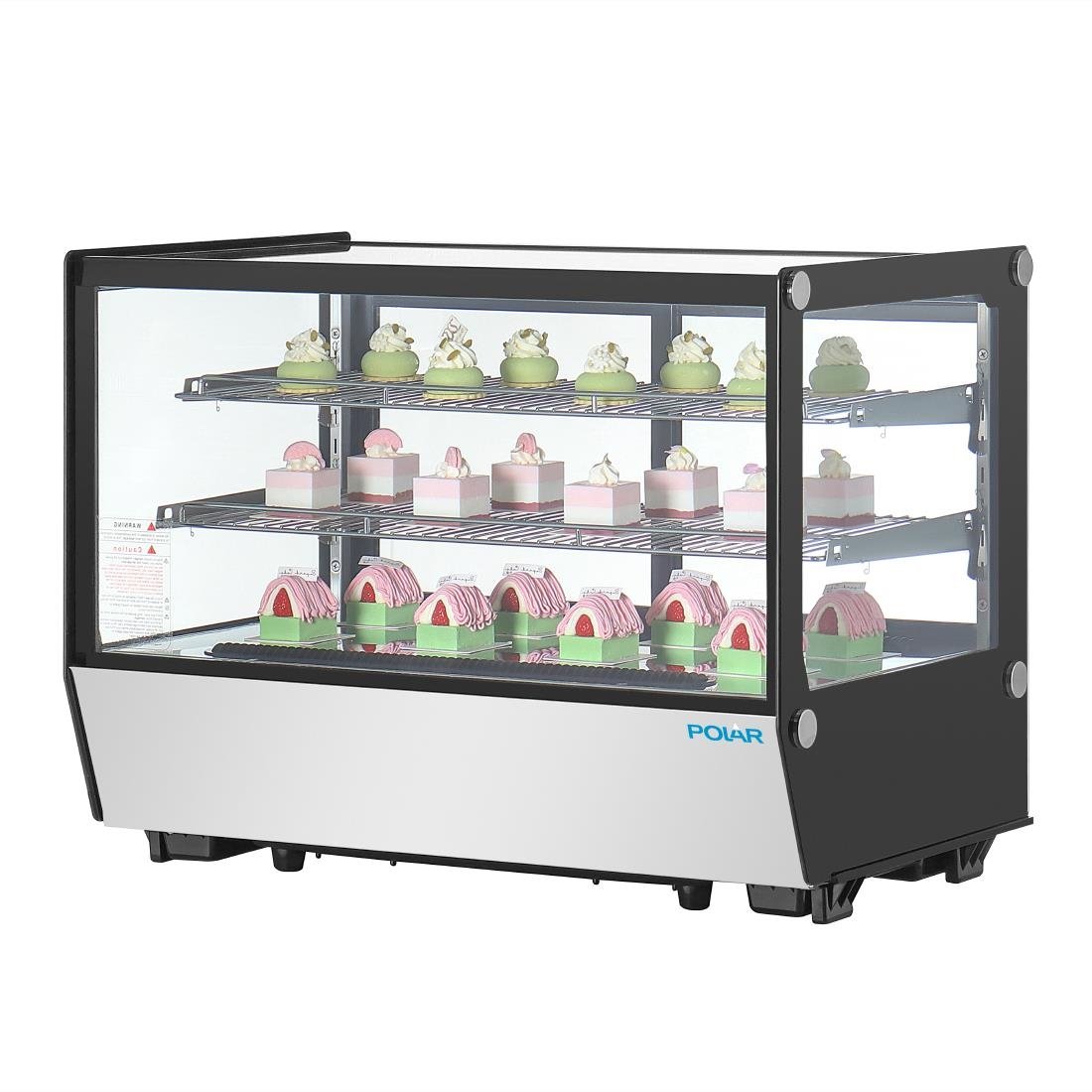 Polar G-Series Counter Display Merchandiser Square Glass - 160Ltr
