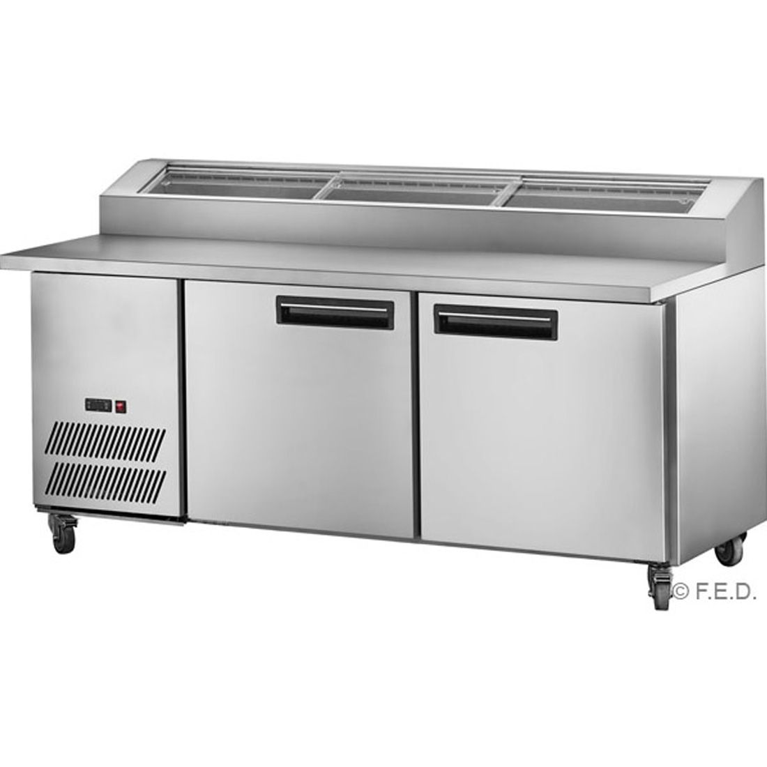 2NDs: Thermaster two door DELUXE Pizza Prep Bench PPB/15-VIC434