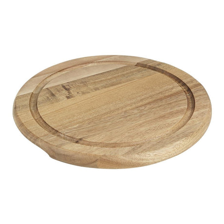 Olympia Round Acacia Wood Board for 200mm Dome - 246x20mm HX397 - Whisk Hospitality - HX397