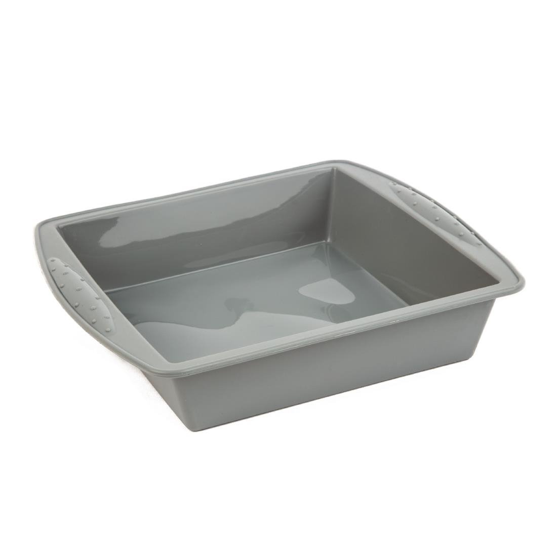 Vogue Silicone High Heat Flexible Square Bake Pan - 245x245mm 9 1/2x9 1/2" DA532 - Whisk Hospitality - DA532