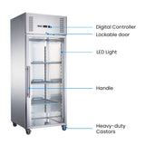 FED - X S/S Full Glass Door Upright Freezer - XURF600G1V - Whisk Hospitality - XURF600G1V