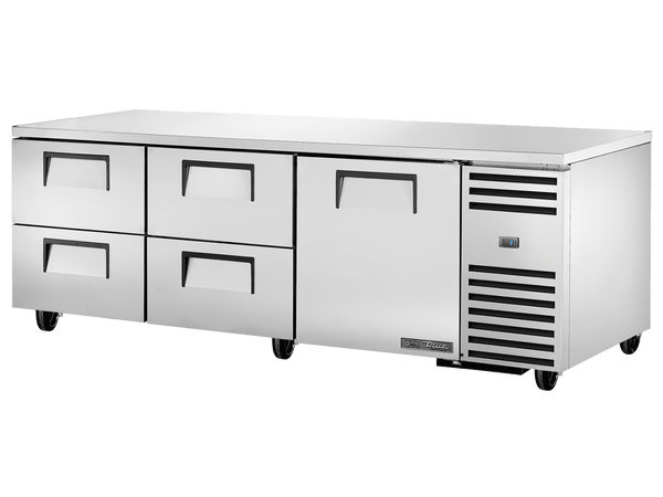 True Refrigeration Deep Undercounter Refrigerator 4 Drawers + 1 Solid Swing Door - TUC - 93D - 4 - HC - Whisk Hospitality - TUC-93D-4-HC