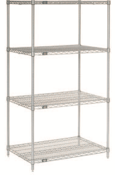 4 SHELF WIRE ADD-ON SHELVING KITS (includes 4 wire shelves, two posts 1830mm high) – 610 DEEP – 1220mm - Whisk Hospitality - A24487EPL-1220MM