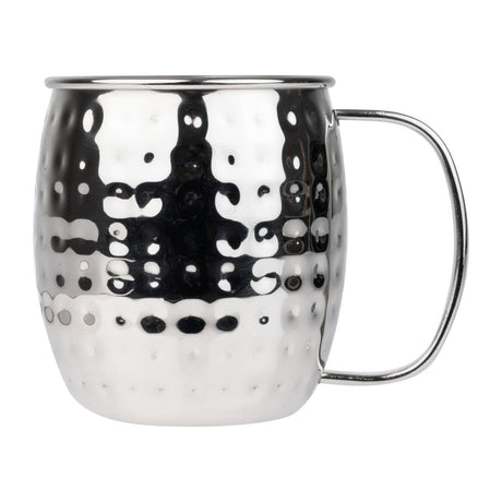 Olympia Barware Mug Hammered Stainless Steel - 440ml HY113 - Whisk Hospitality - HY113