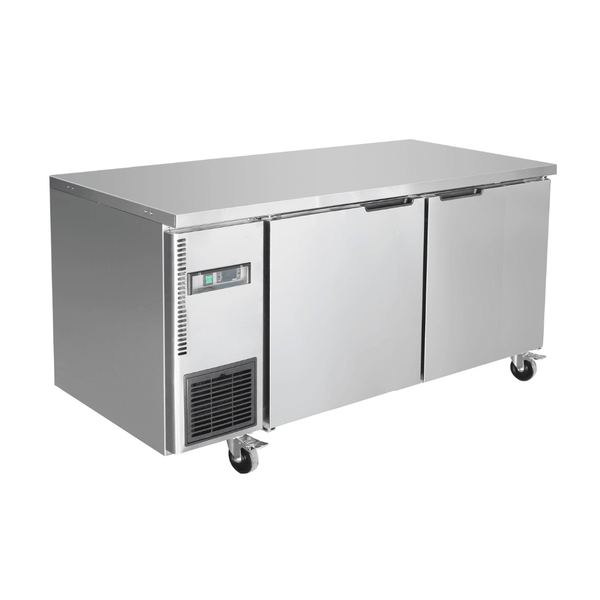 Thermaster Stainless Steel Double Door Workbench Fridge - TL1500TN - Whisk Hospitality - TL1500TN
