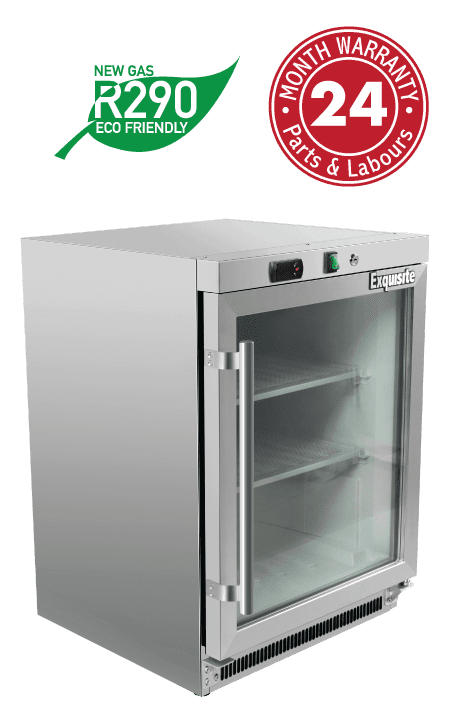 Exquisite One Glass Door Underbench Storage Freezers - MF210G - Whisk Hospitality - MF210G