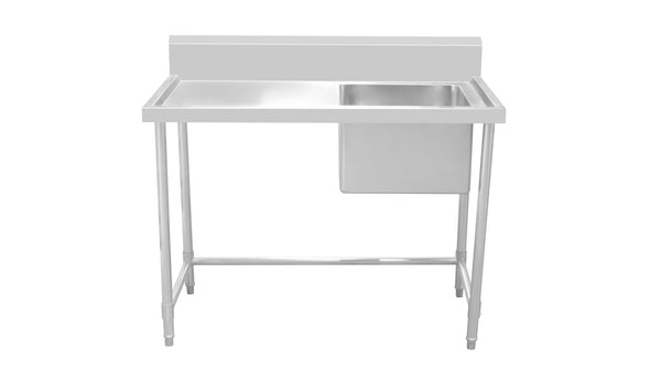 Work Bench - Single Sink with Leg Brace - Right sink / 700 / ASS-0970R - Whisk Hospitality - 631603