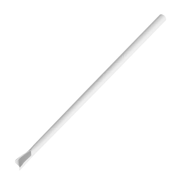 Fiesta Compostable Paper Spoon Straw White - 210x8mm (Pack 250) HU367 - Whisk Hospitality - HU367