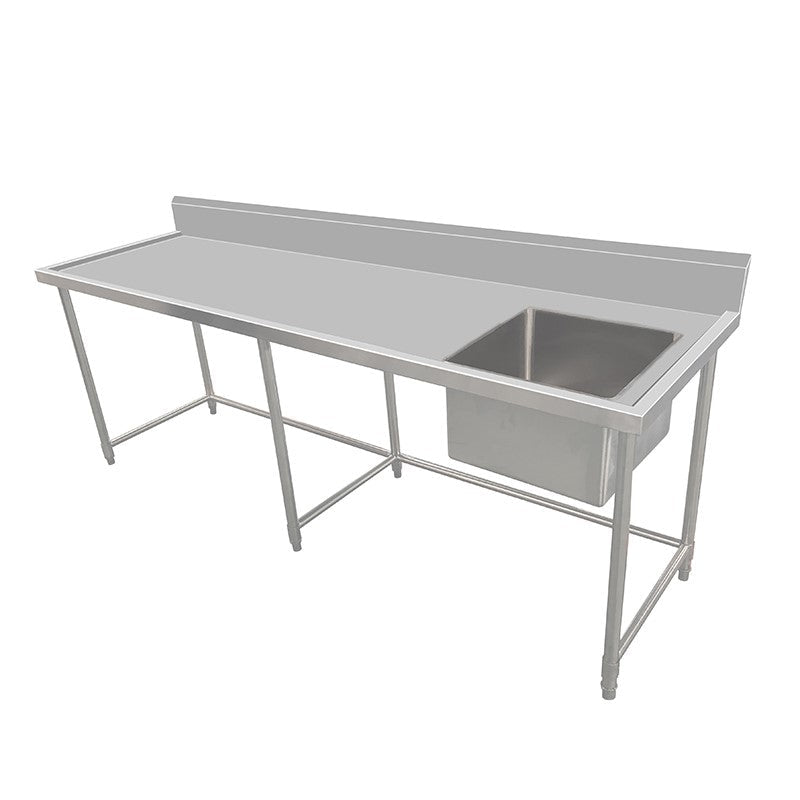 Work Bench - Single Sink with Leg Brace - Right sink / 700 / ASS-2170R - Whisk Hospitality - 631574