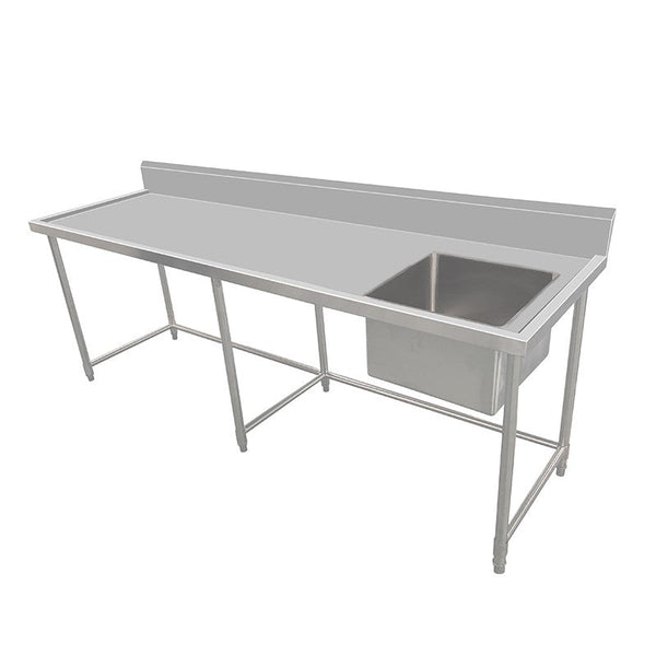 Work Bench - Single Sink with Leg Brace - Right sink / 700 / ASS-2170R - Whisk Hospitality - 631574