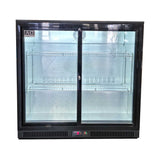AG Twin Sliding Door Bar Fridge - Black Body & Doors BEER2 - SD - Whisk Hospitality - BEER2-SD