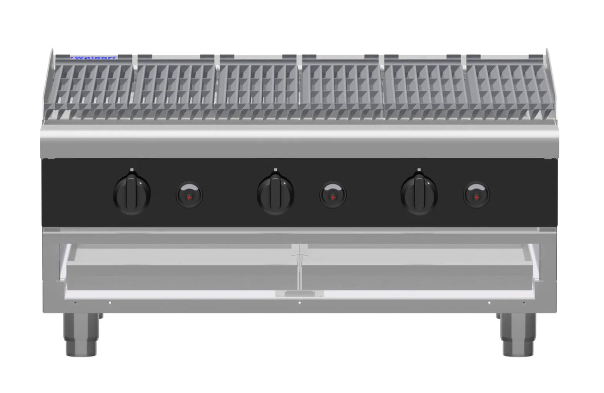 Waldorf Bold Chlb8900G B 900Mm Gas Chargrill Low Back Version Bench Model - Whisk Hospitality - CHLB8900G-B