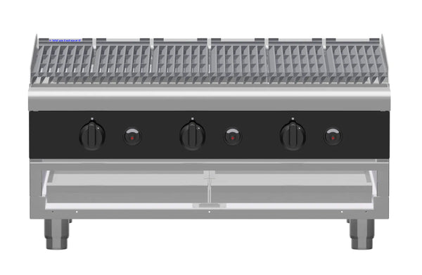 Waldorf Bold Chlb8900G B 900Mm Gas Chargrill Low Back Version Bench Model - Whisk Hospitality - CHLB8900G-B