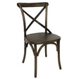 Bolero Wooden Dining Chair with Metal Cross Backrest Walnut Finish (Pack 2) GG658 - Whisk Hospitality - GG658