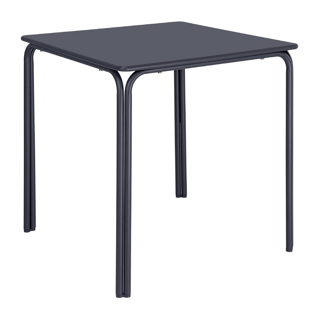 Bolero Adeline Steel Square Table Slate Blue - 700mm HZ355 - Whisk Hospitality - HZ355