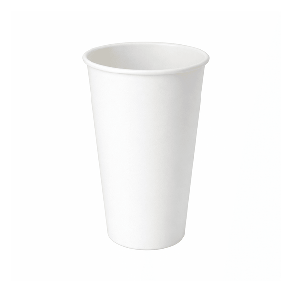 PakMax White 16oz Single Layer Hot Paper Cup SLHPC-90-16W - Whisk Hospitality - SLHPC-90-16W