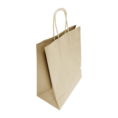 Fiesta Recyclable Twist Handle Paper Bag Brown - Large (Pack 250) HY766 - Whisk Hospitality - HY766
