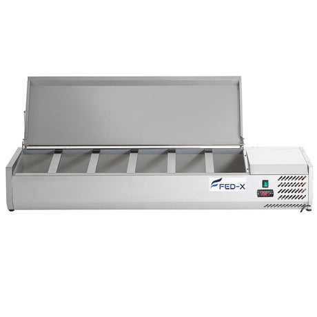 FED - X Salad Bench with Stainless Steel Lid - XVRX1500/380S - Whisk Hospitality - XVRX1500/380S