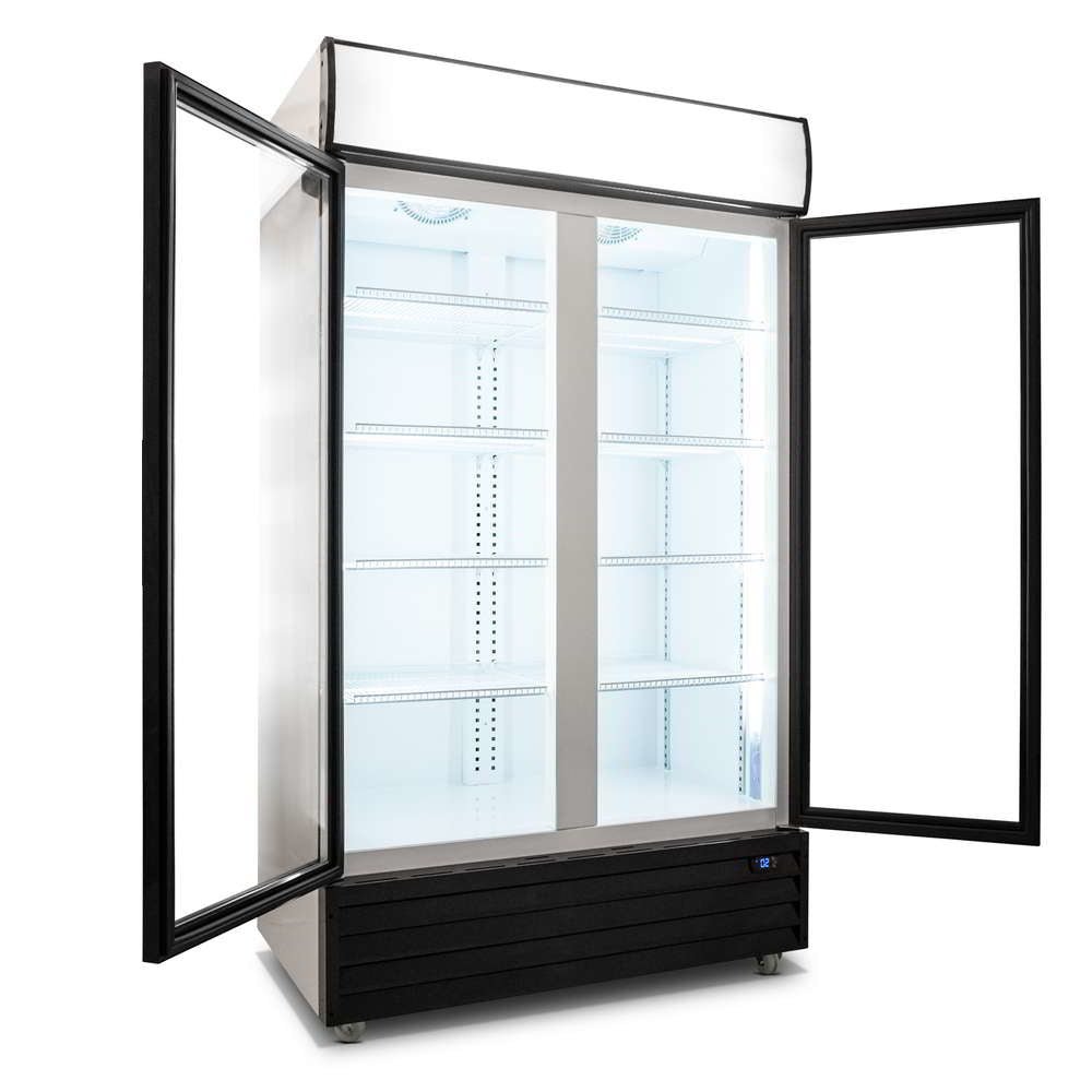 AG 1000L Double Door Upright Display Fridge - Glass Door CU1000TNG - Whisk Hospitality - CU1000TNG