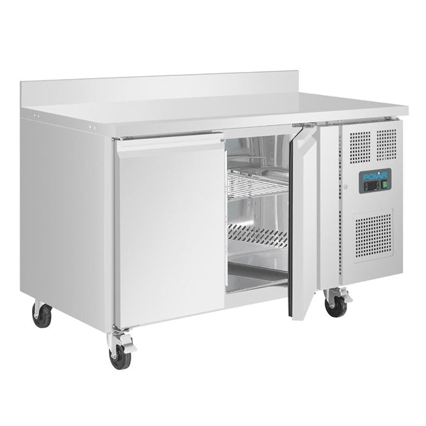 Polar U - Series Double Door Counter Fridge with Upstand - 282Ltr UA064 - A - Whisk Hospitality - UA064-A