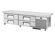 True Refrigeration Under - Equipment Refrigerator 4 Drawers Extended top - TRCB - 79 - 86 - HC - Whisk Hospitality - TRCB-79-86-HC