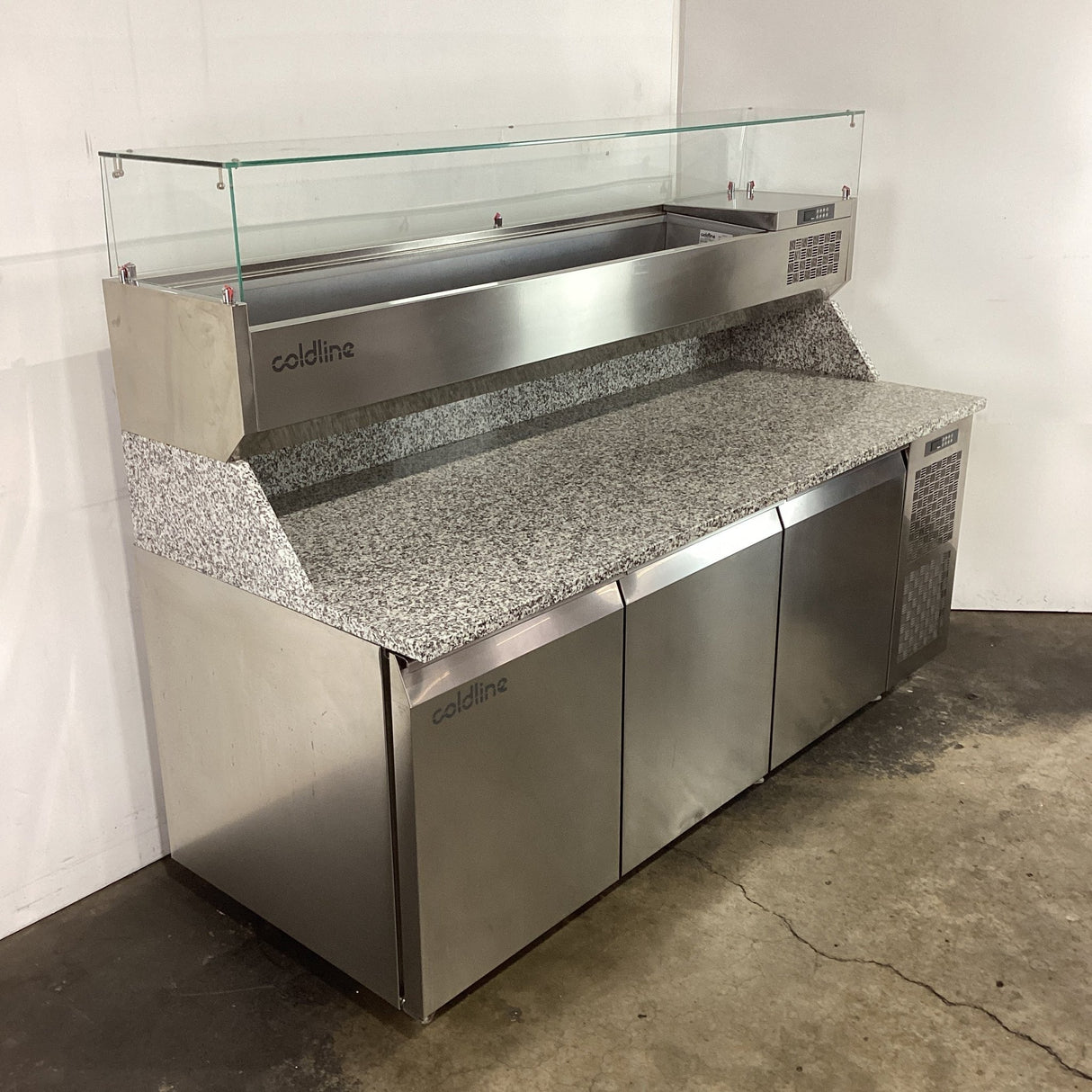 Coldline TZS17/1M - 710 3 Door Pizza Prep Fridge - Whisk Hospitality - 849491
