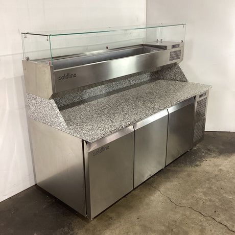 Coldline TZS17/1M - 710 3 Door Pizza Prep Fridge - Whisk Hospitality - 849491