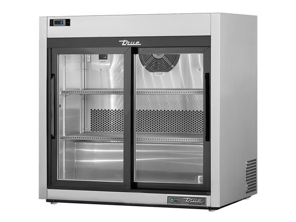 True Refrigeration Counter - Top Retail Merchandiser Refrigerator 2 Glass Slide Doors - TSD - 09G - HC - LD - Whisk Hospitality - TSD-09G-HC-LD