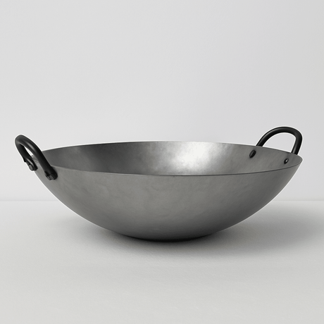 Wok - Steel - 16" - 400(˜)*130(H)mm - Whisk Hospitality - 403548