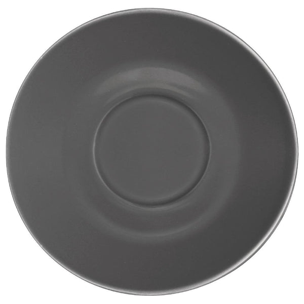 Olympia Cafe Saucer Charcoal (Fits GK075 & GK078) - 158mm (Box 12) GL049 - Whisk Hospitality - GL049